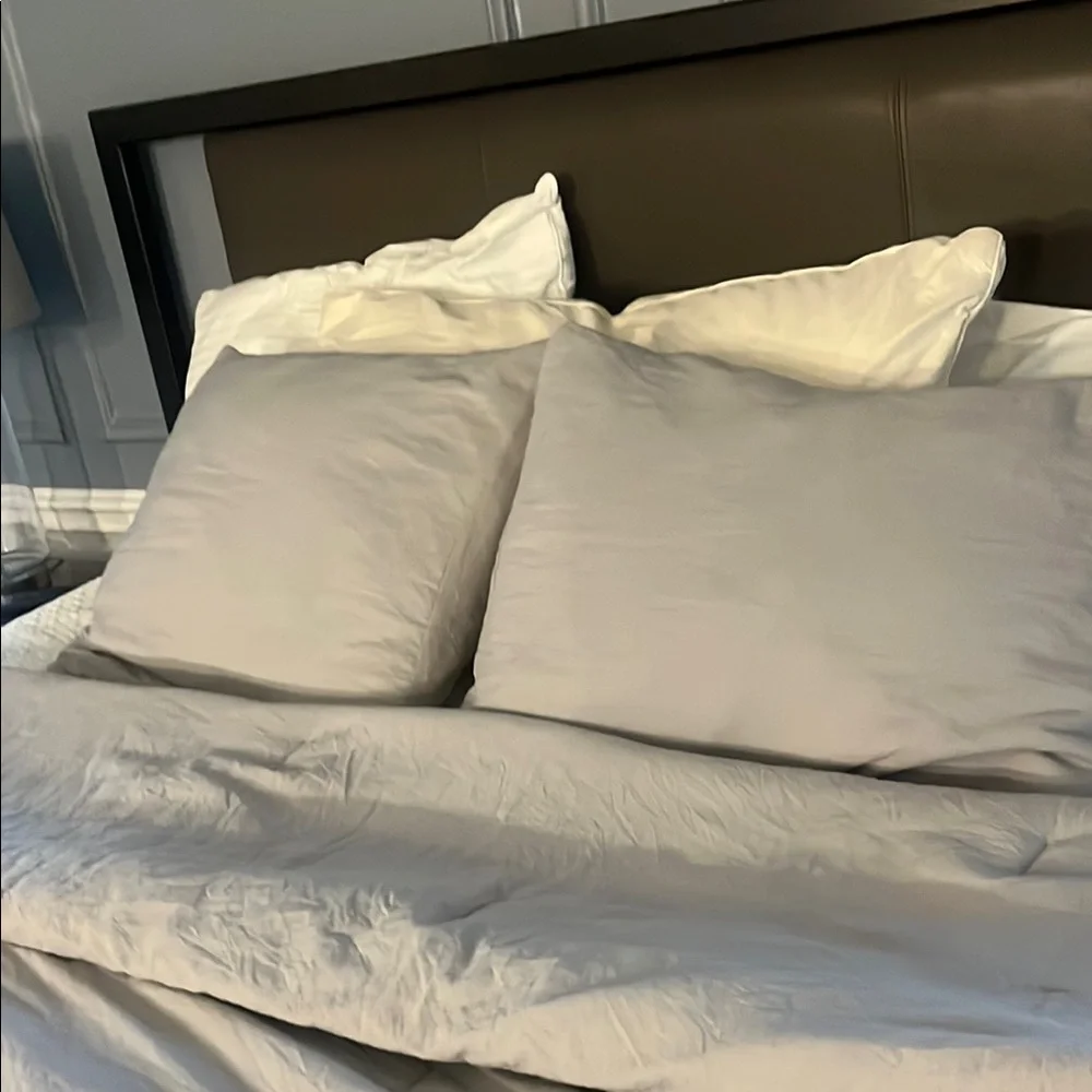 Light Gray Comforter and 2 Standard Pillow Shams Bedding Set